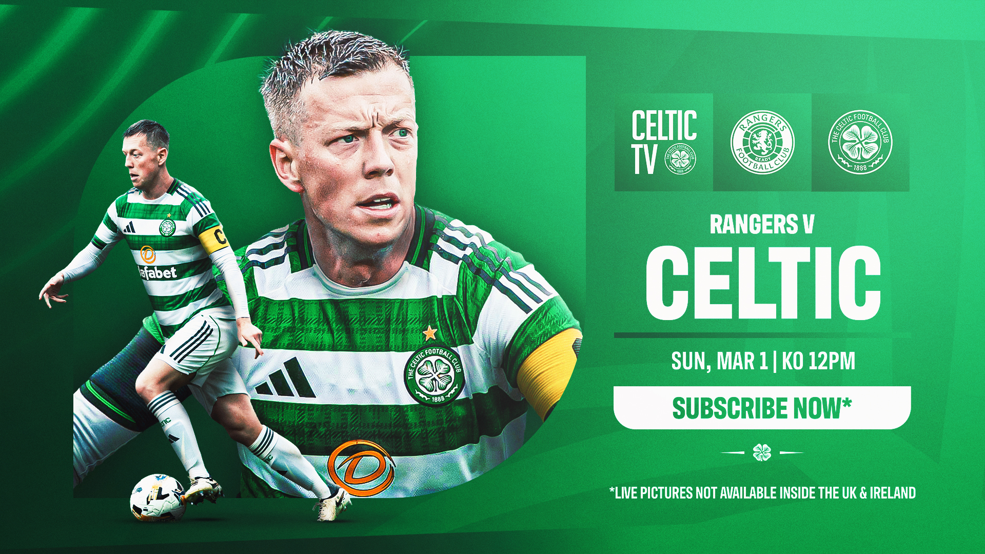 The Glasgow Derby LIVE on Celtic TV!